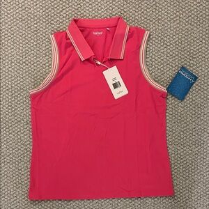 Swing Women's Pink Sleeveless Polo Golf Tank